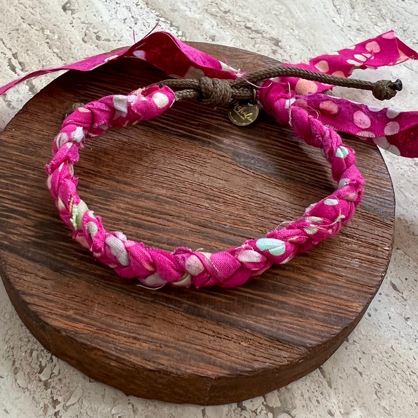 Nana Health Wrap-Bracelet With Pink and Purple Glass Beads SOLD OUT – MY  MAHANA