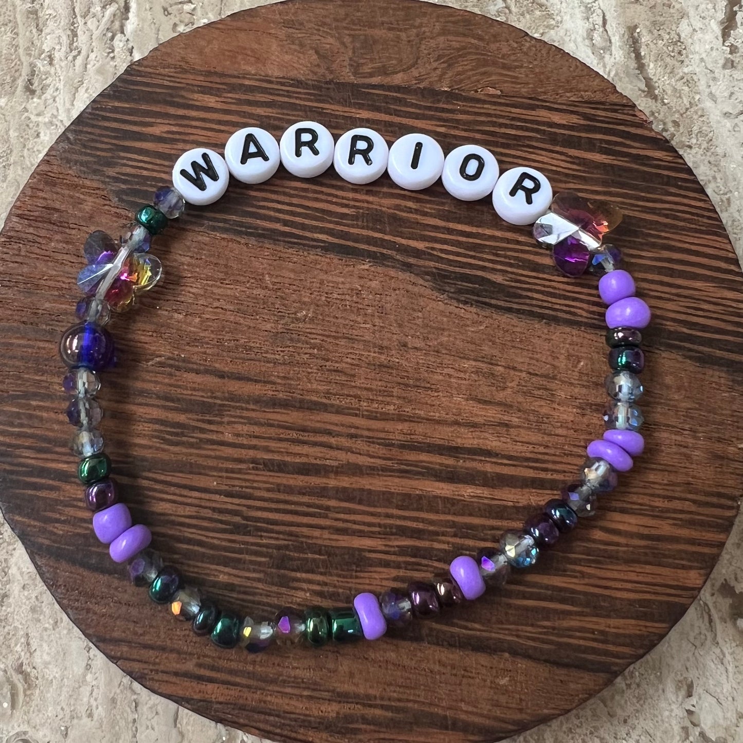 Warrior Purple Butterfly Bracelet for Alyssa
